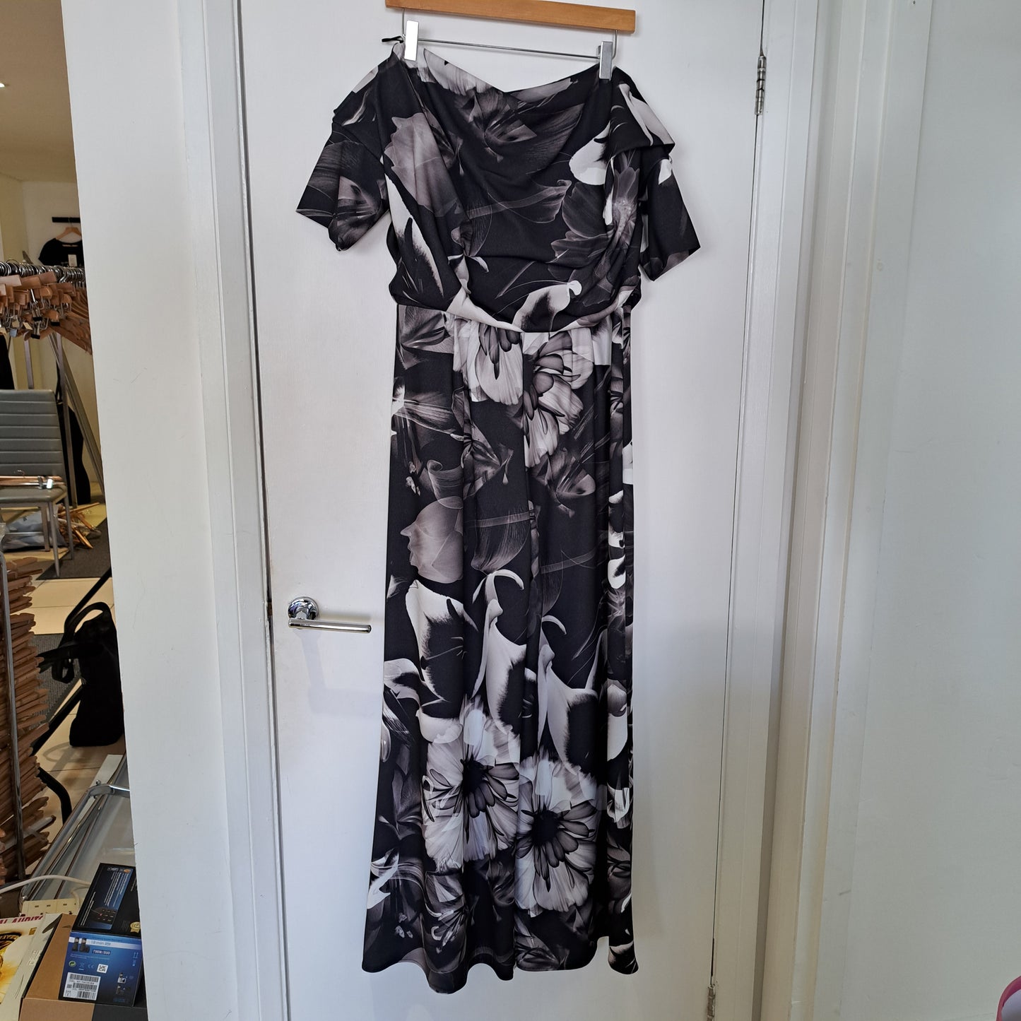 Atom label crepe jumpsuit