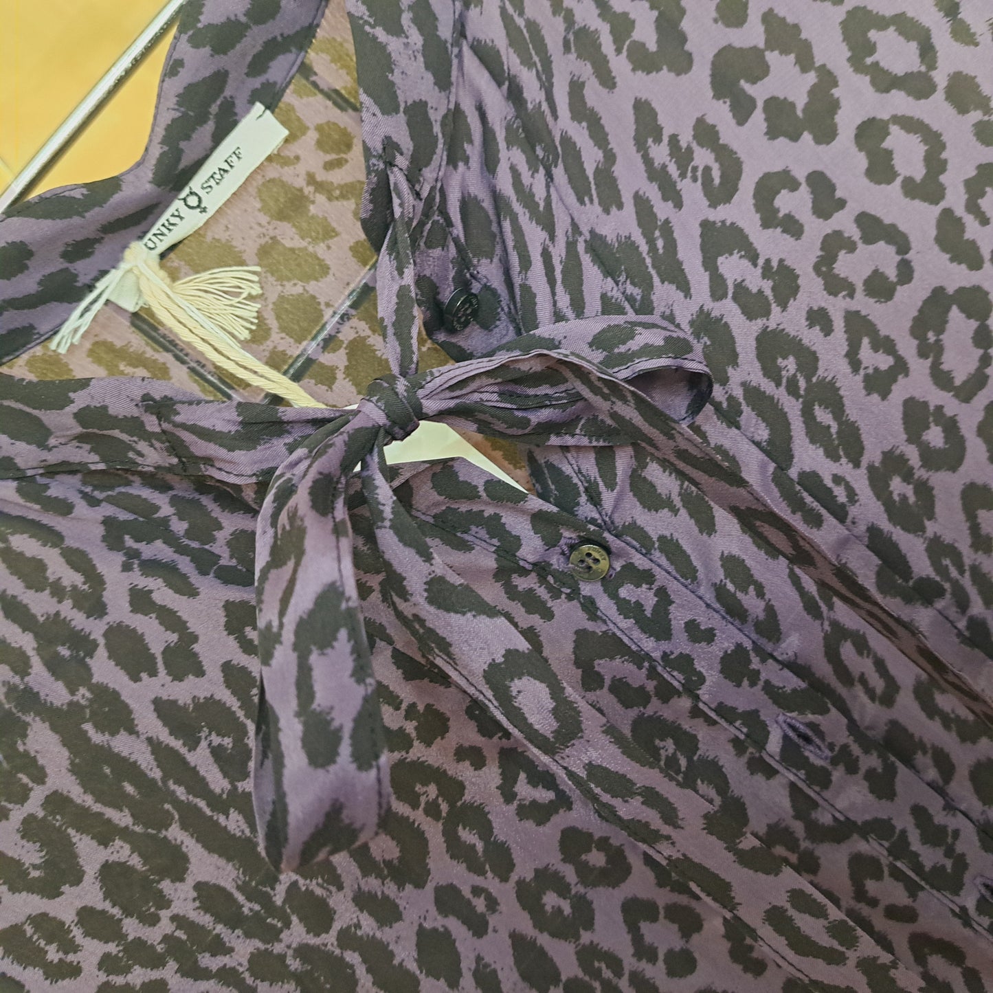 Animal print maxi dress purple black