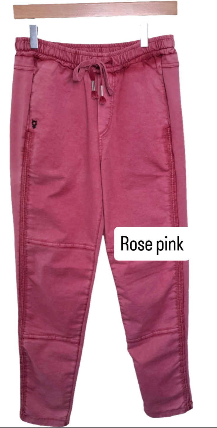 Pull on comfy cotton trousers.