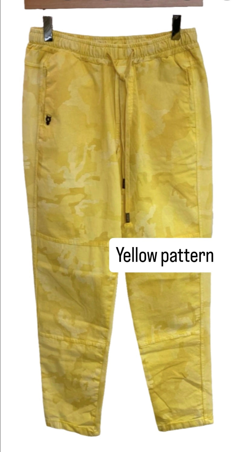 Pull on comfy cotton trousers.