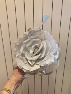 Small Silver Flower fascinator - Maya Maya Ltd