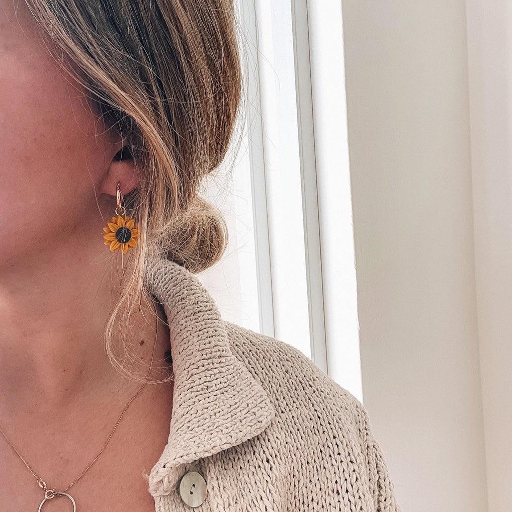 Sunflower earrings