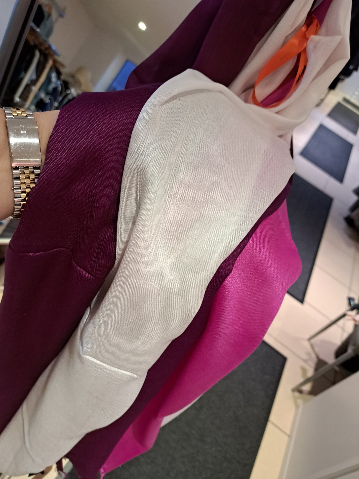 silky multi tonal scarf pinks - Maya Maya Ltd