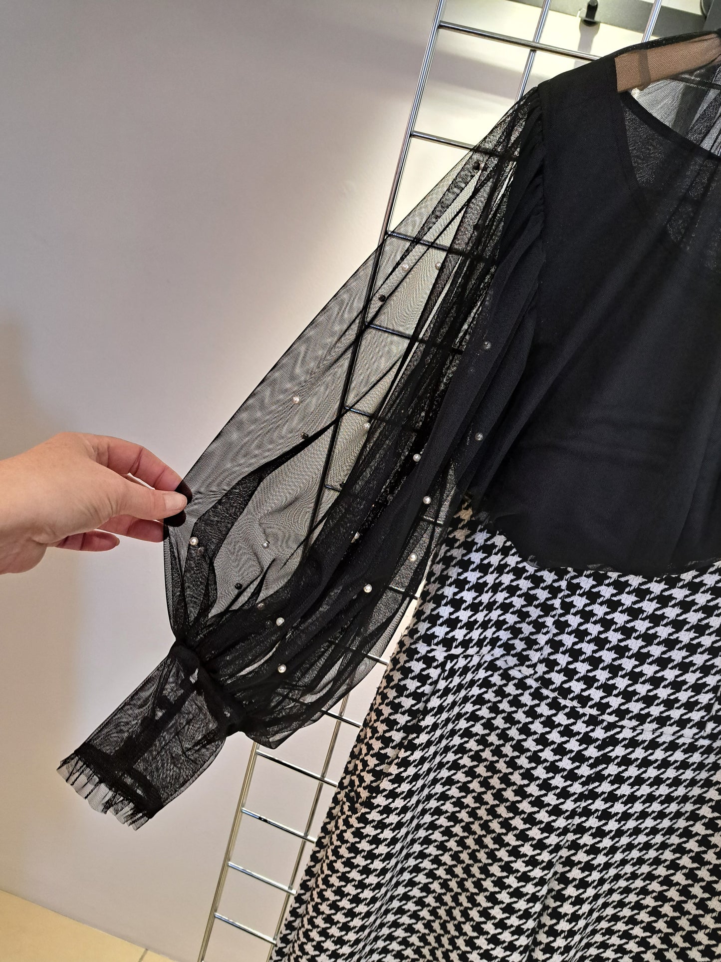 High waist check trousers - Maya Maya Ltd
