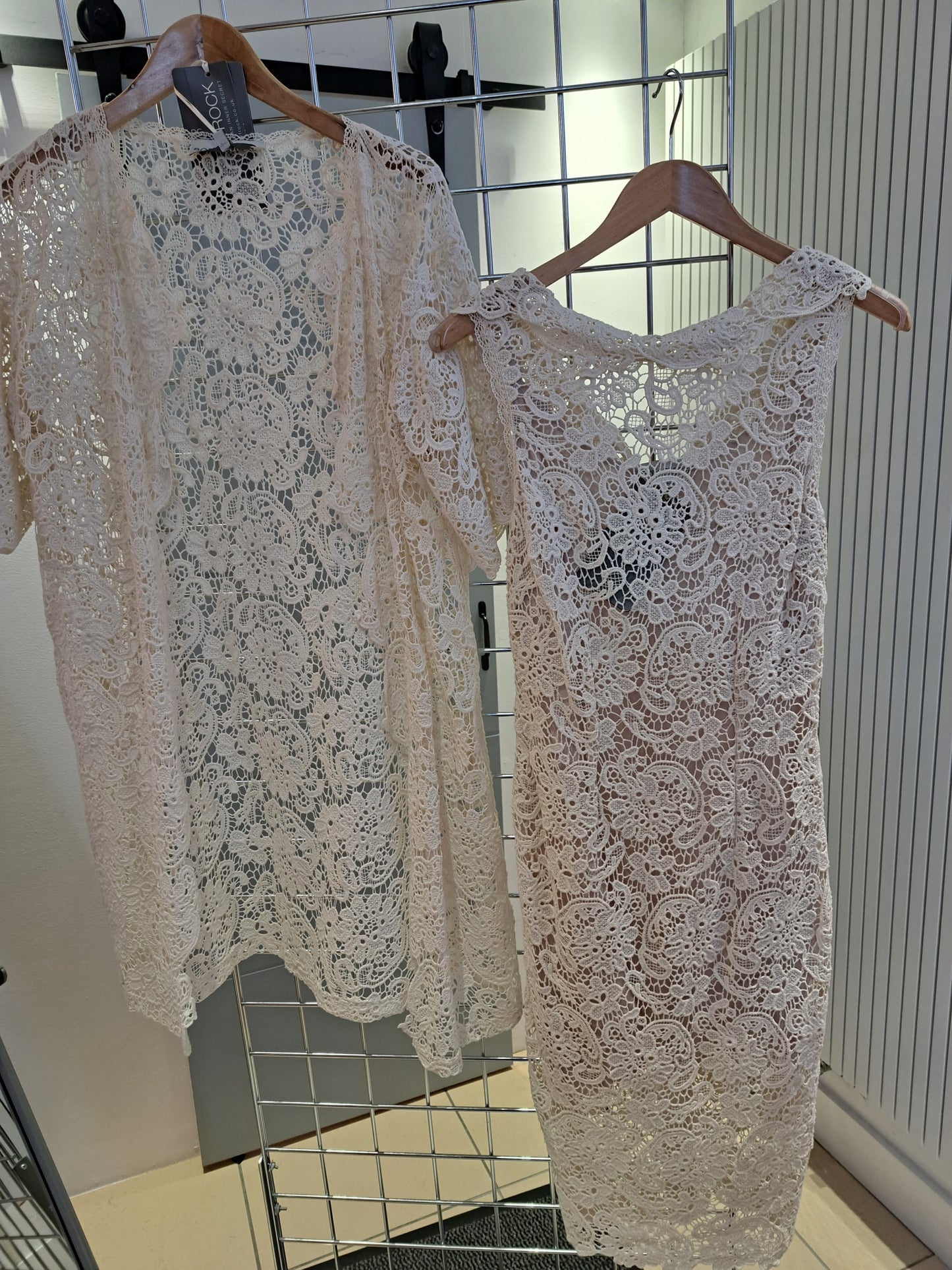 Cream lace cotton Dress - Maya Maya Ltd