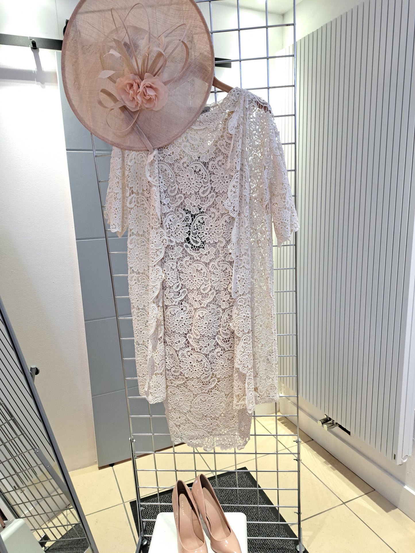 Cream lace cotton Dress - Maya Maya Ltd