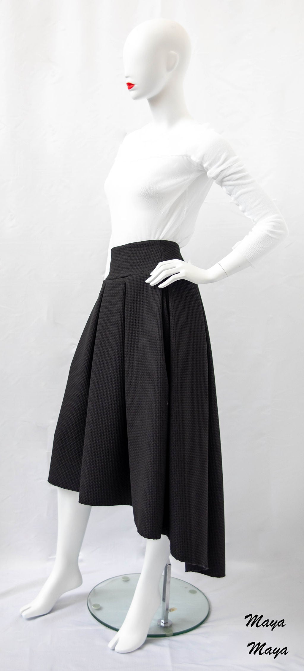 Dipped Hem Skirt - Maya Maya Ltd