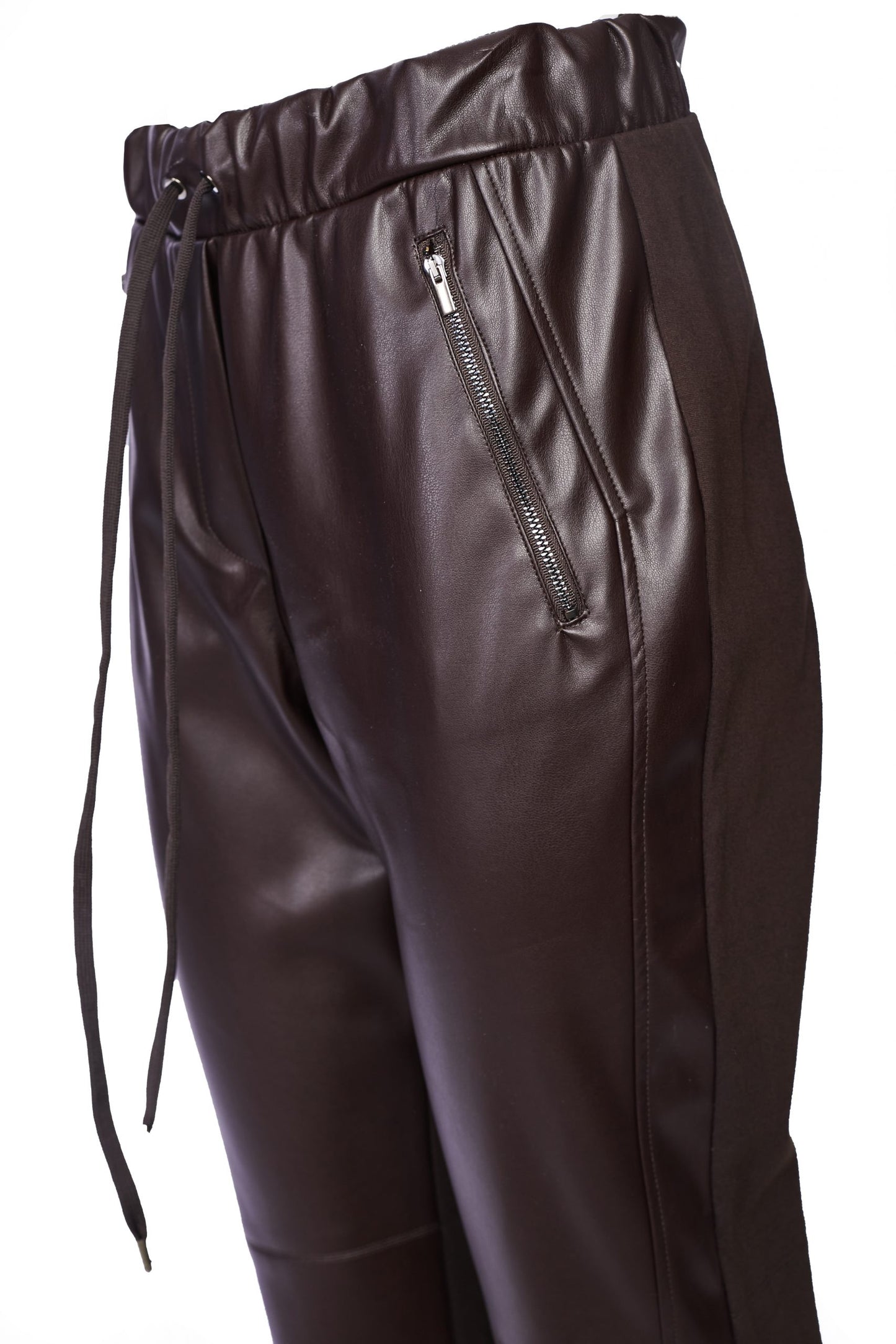 Naya pleather/jersey trousers - Maya Maya Ltd