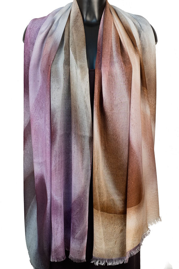 Pink Multi Silky Scarf - Maya Maya Ltd