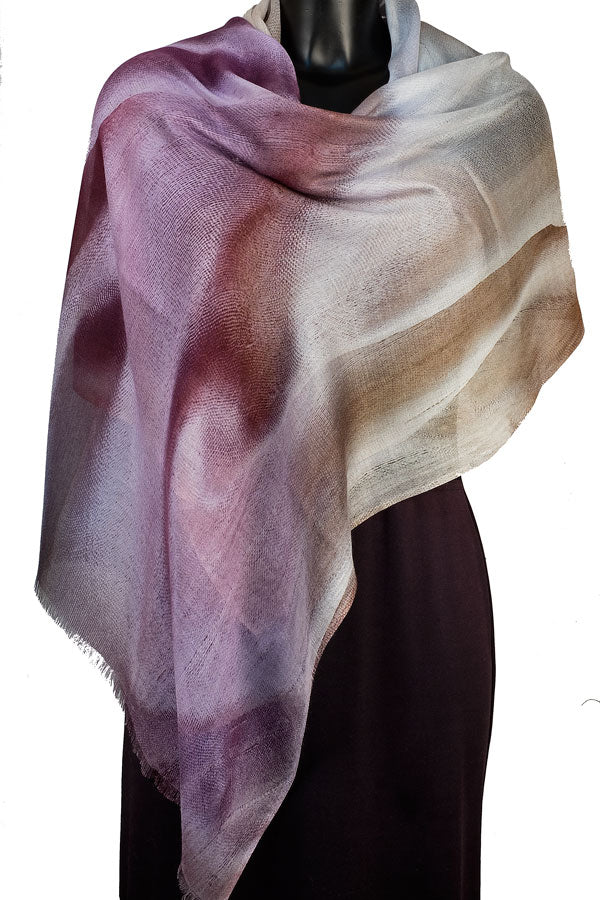 Pink Multi Silky Scarf - Maya Maya Ltd