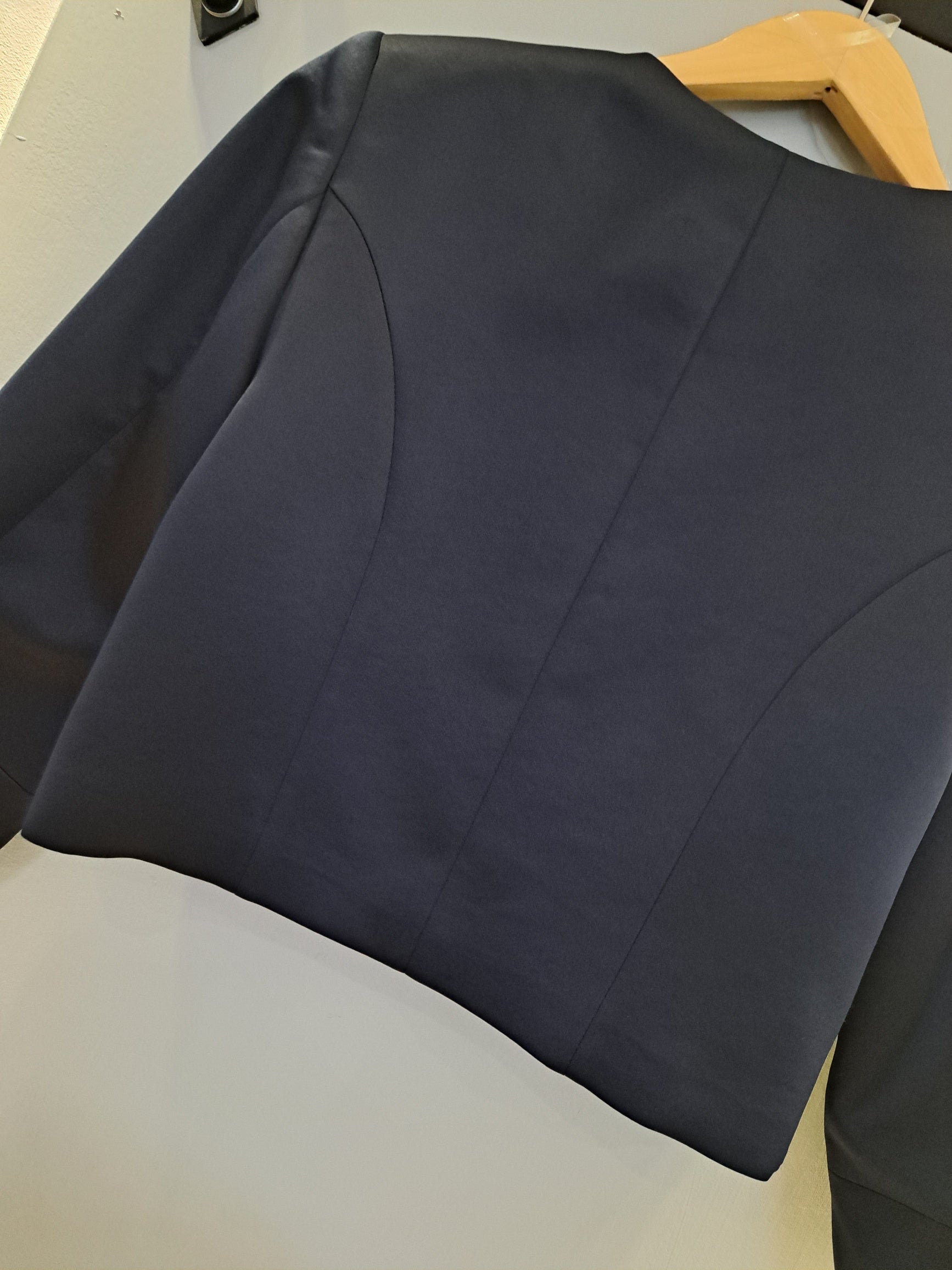 Lizabella navy sateen finish bolero - Maya Maya Ltd