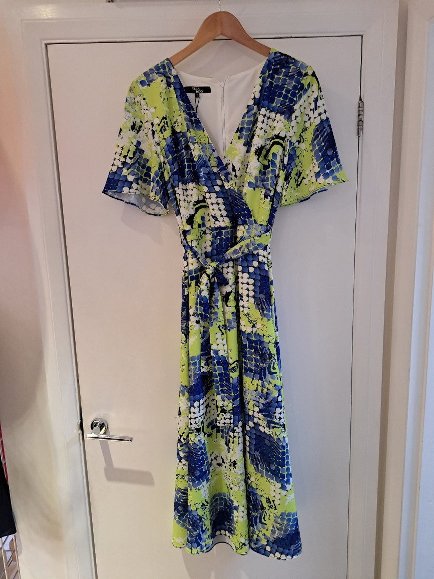 Lizabella blue lime dress - Maya Maya Ltd