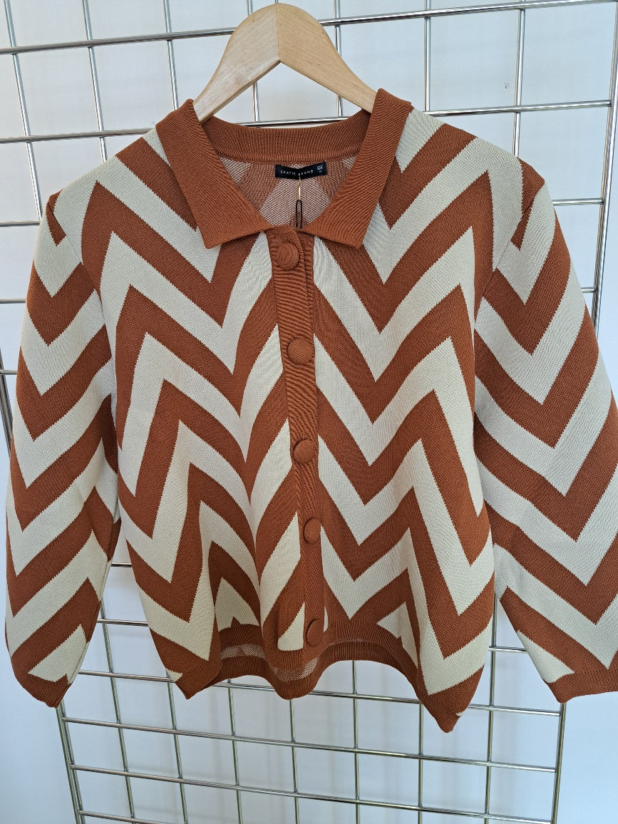 Chevron knit jacket - Maya Maya Ltd