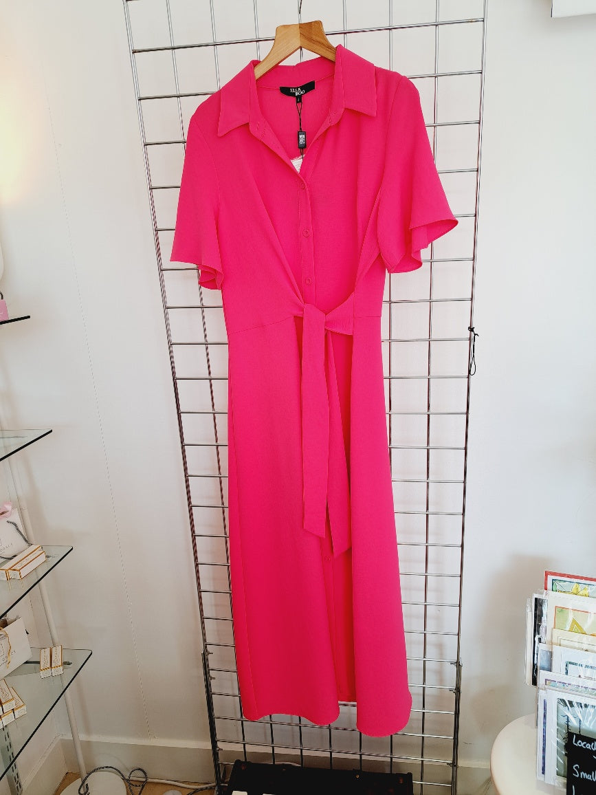 Vibrant pink shirt dress - Maya Maya Ltd