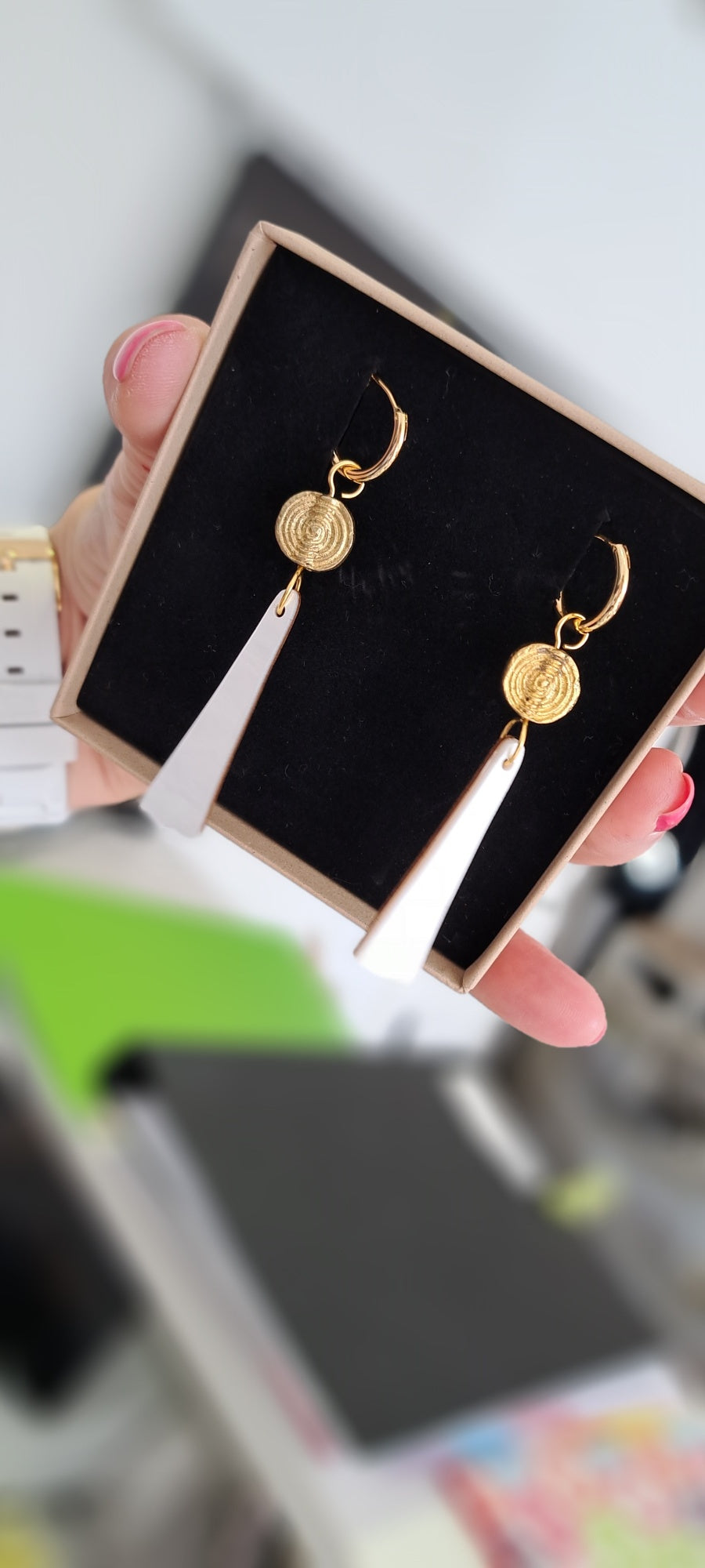 Power drop earrings