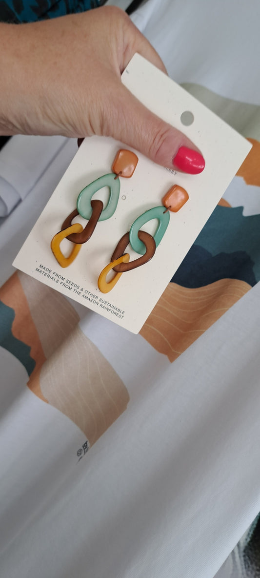 Tagua Eco drop earrings