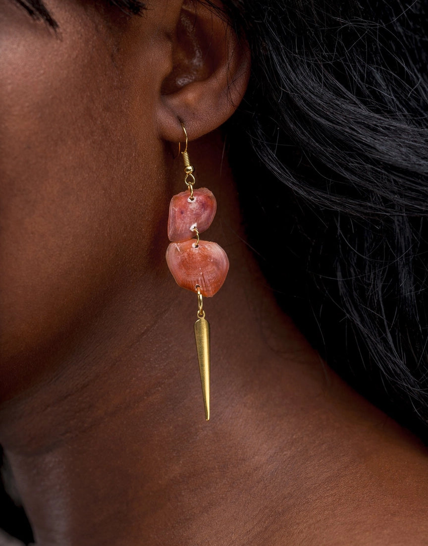 Eco friendly drop earrings