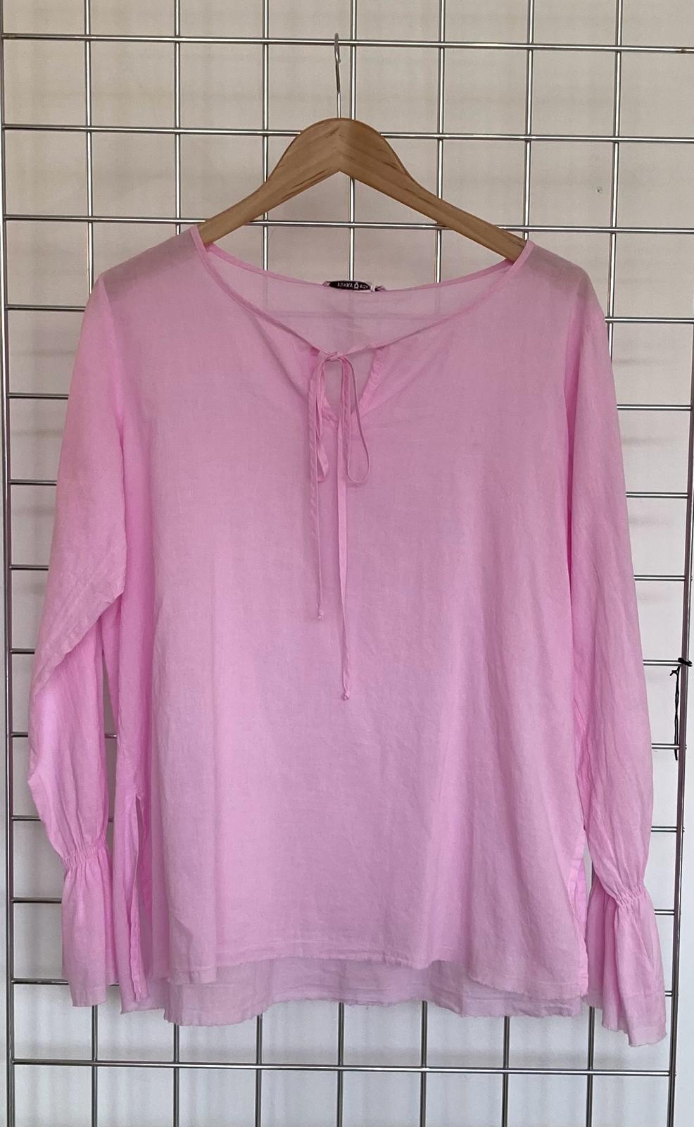 Funky Staff baby pink cotton blouse - Maya Maya Ltd