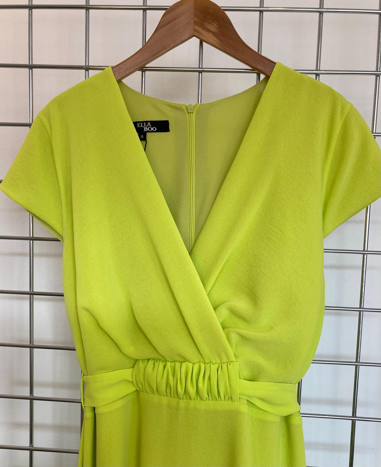 Empire line Lime dress - Maya Maya Ltd