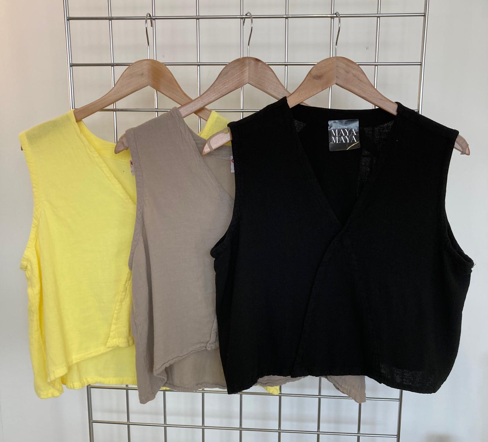 V neck cotton top - Maya Maya Ltd