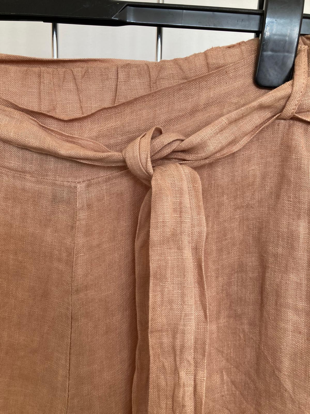 Tan linen pants - Maya Maya Ltd