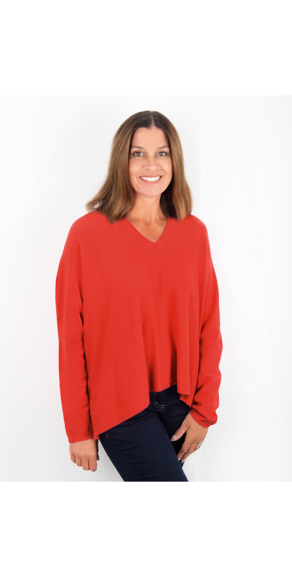 Slouchy sale red sweater