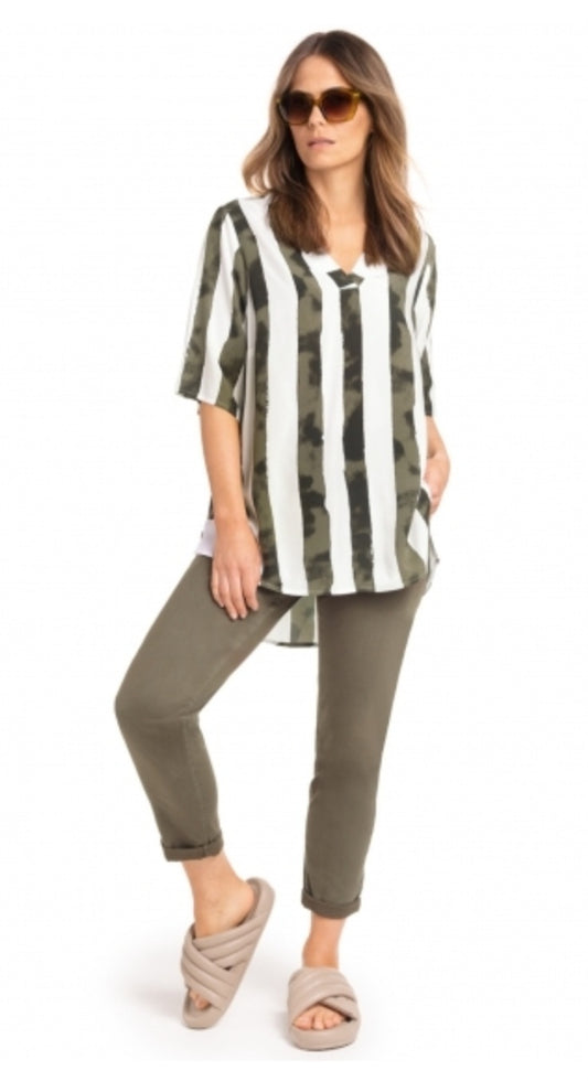 A line V neck Blouse - Maya Maya Ltd