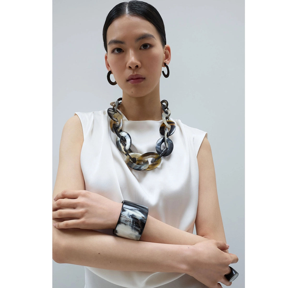 Horn statement necklace