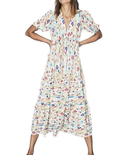 white/multi print maxi dress - Maya Maya Ltd