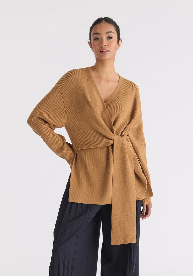 Tie front jumper