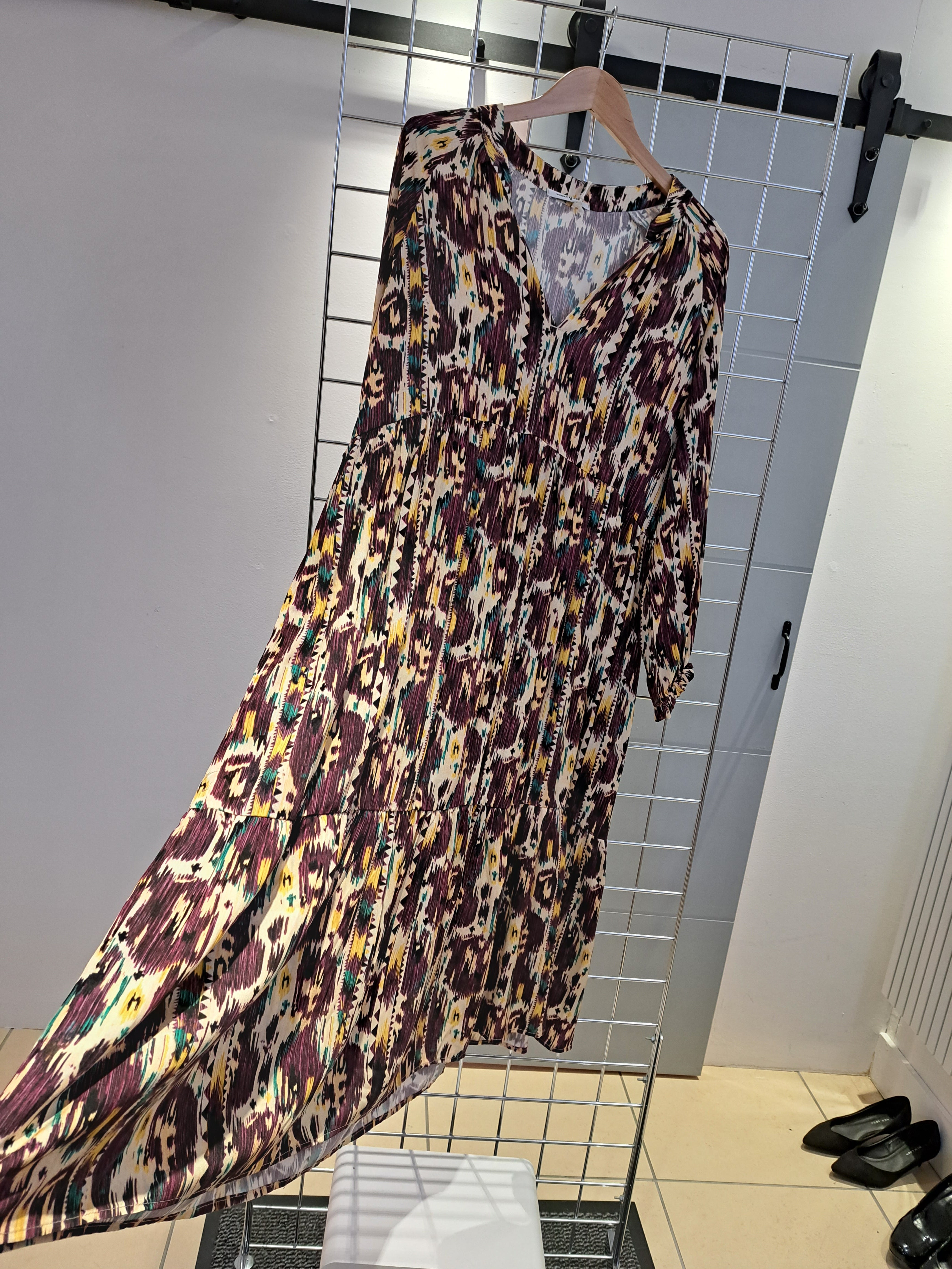 Multi print outlet dress