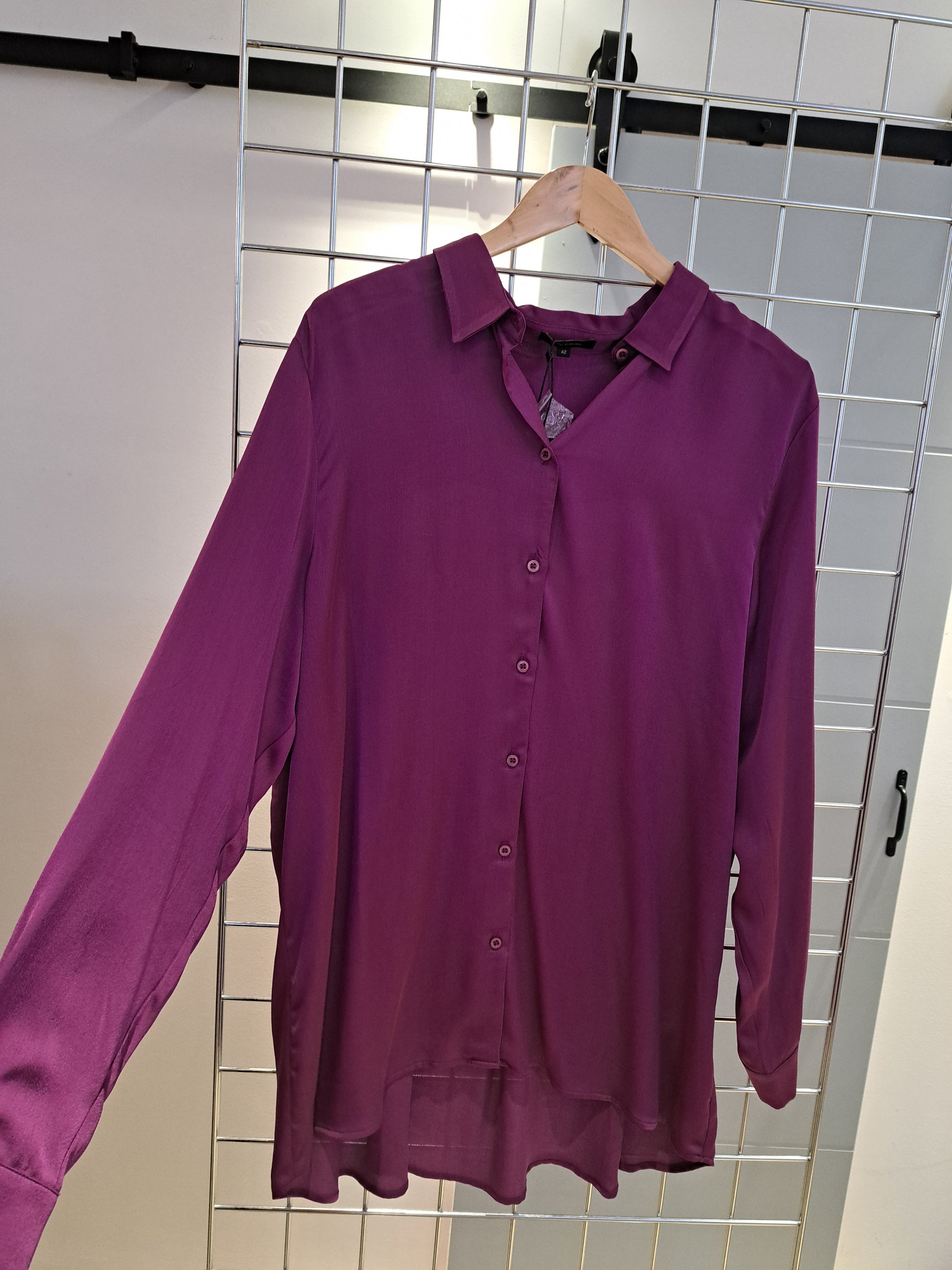 Silky purple shirt - Maya Maya Ltd