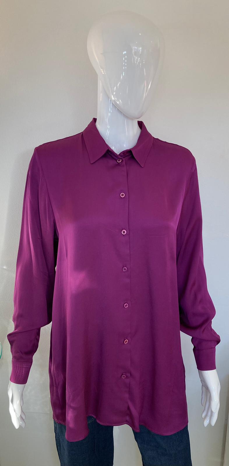 Silky purple shirt - Maya Maya Ltd